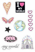 my world sticker sheet