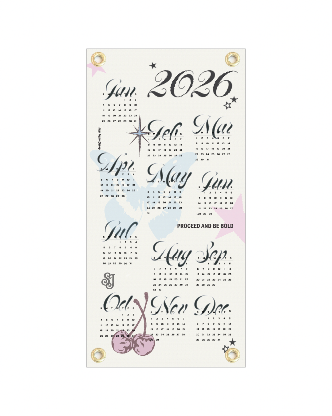 2026 calendar ･ﾟ✧*