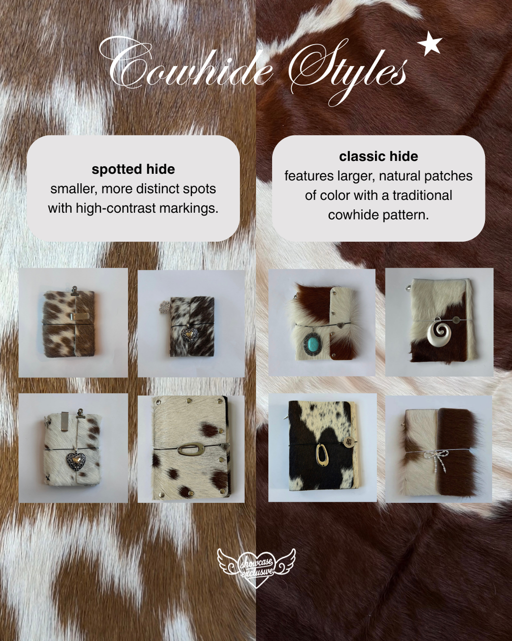 brown cowhide trifold 🐮