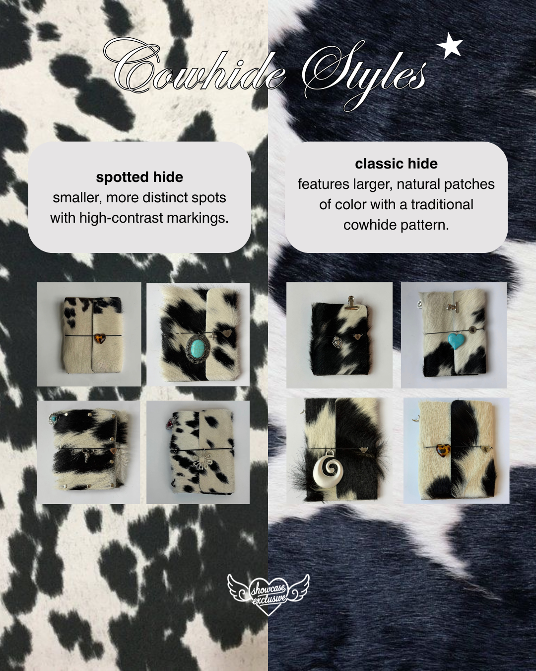 dark cowhide trifold 🐮
