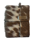 brown cowhide trifold